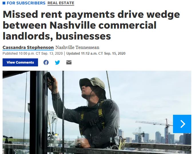 David Anthony quoted in Tennessean article on commercial real estate